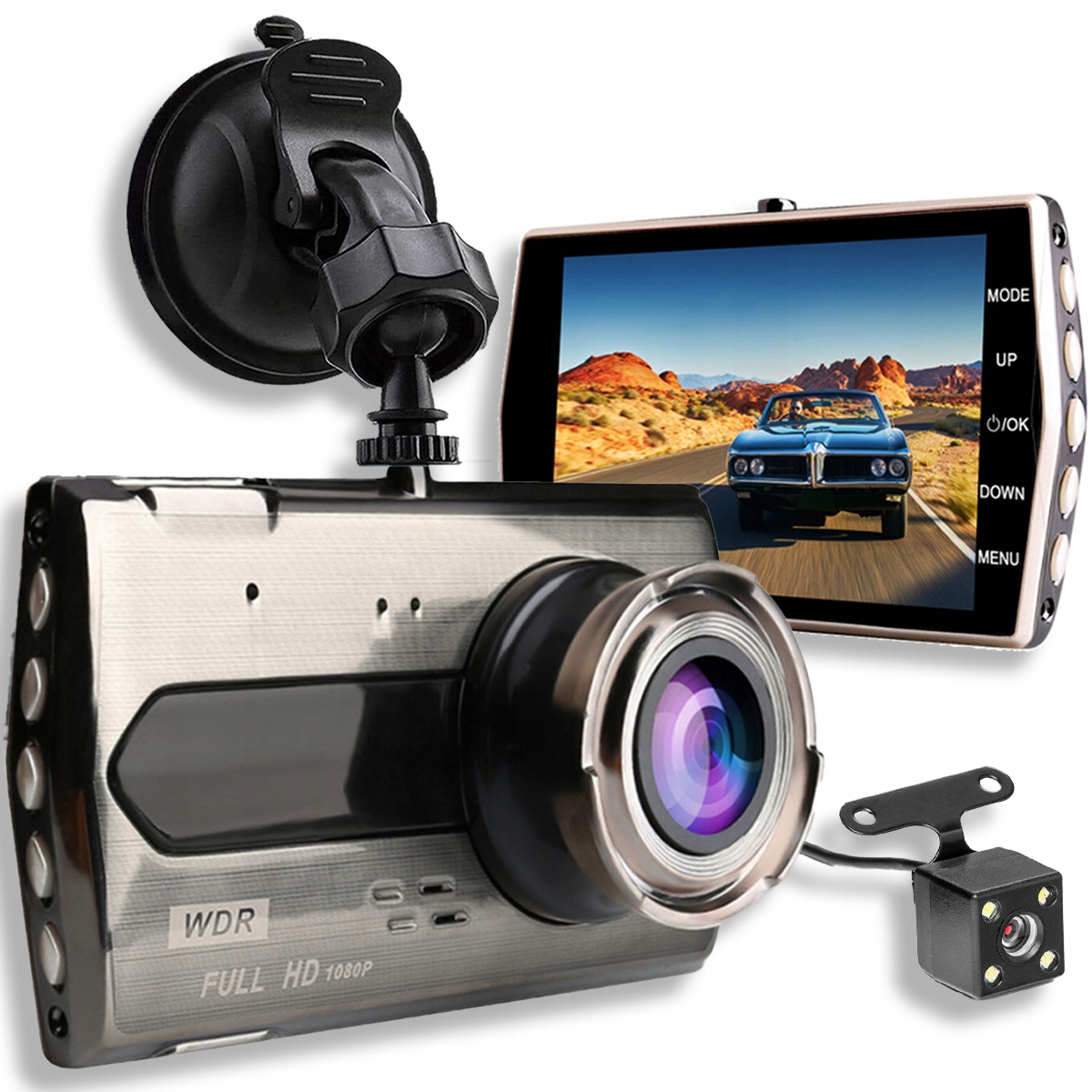 AUTO VIDEO REKORDÉR AUTOKAMERA CÚVACIA KAMERA Poľské menu